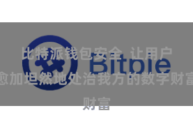 比特派钱包安全 让用户愈加坦然地处治我方的数字财富
