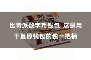 比特派数字币钱包  这是用于复原钱包的独一把柄